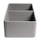 Alfi Brand Gray Matte Smooth Apron 33" x 18" Double Bowl Fireclay Farm Sink ABF3318D-GM - alternate 7
